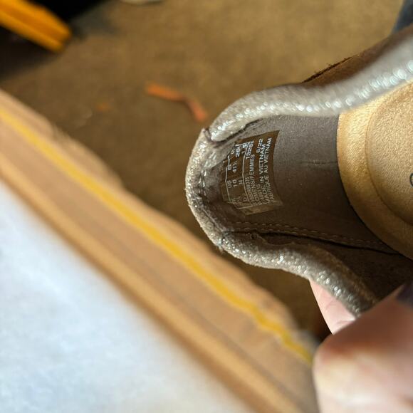 Clarks Womens Jenette Leather Ruched Slip On Loafers Shoes Champagne Size 7.5 - Picture 6 of 6